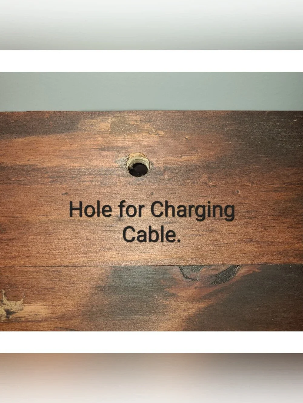 Wooden Charging Shelf Cedar Red Mahogany Stained